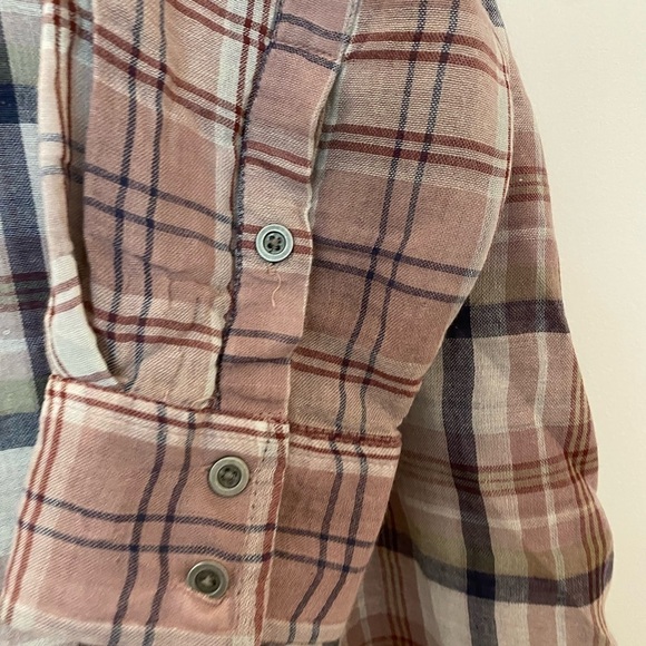 Vintage America tunic top,size 2X. Plaid &embroidery. Long sleeves. Button down. - Picture 4 of 8